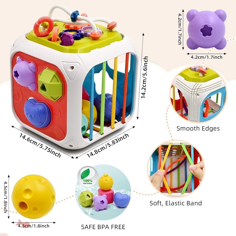 Interactive Montessori Baby Toy Shape Sorting Learning Activity Kit