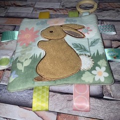 Mary Meyer Taggies Crinkle Me Harmony Easter Bunny Sensory Baby Toy Squeaking