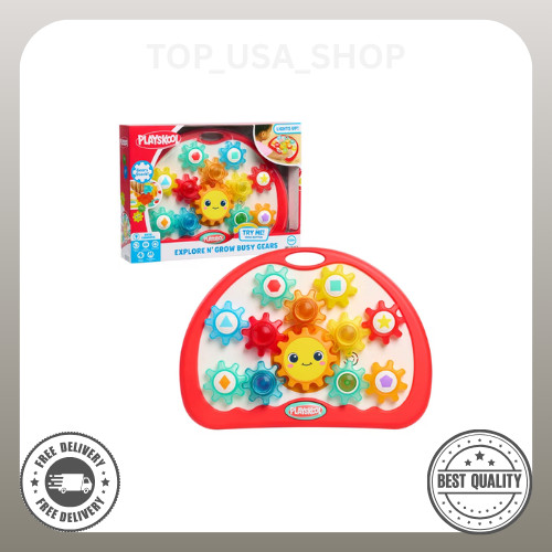 Playskool Explore ’n Grow Busy Gears Interactive Toy, Lights, Music & Sounds