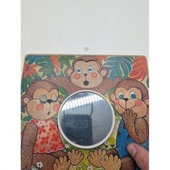 Vtg Creative Playthings Monkey See Monkey Do Mirror Toy Therapy Emotions Express