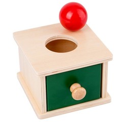 Montessori Wooden Object Permanence Box Drop Toy Fine Motor Skills Baby 6-12M
