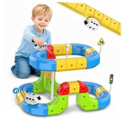 Electric Train Set, Flexible Race Train Track Block Toy for Kids Age 3-8 |