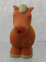 Battat Horse Toy Farm Animals Barn Bath Squirter Brown Yellow Saddle Replacement