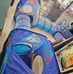 Portable 5 in 1 Crawl House Tunnel Kids Intdoor Toddler Play Tent