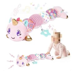 Baby Toy 0 – 12 Months, Sensory, Music, Animal Stuffed Plush Unicorn Pink No Box