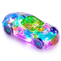 Light-Up Transparent Car Toy for Kids 3-5 | Sensory Toy for Autism | Bump & Go,