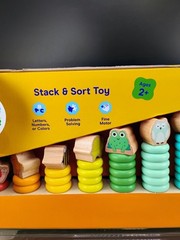 Gigglescape Wooden Stack & Sort Toy For Ages 2+
