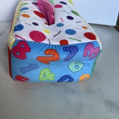 Soft Side Baby Tissue Box Rainbow Scarves Crinkle Tissues Sensory Toy