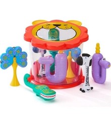 FAO Schwarz Jungle Drum 5-Piece Instrument Set NEW Toddler Toy