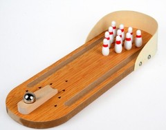 Wooden mini bowling set tabletop game parent-child interactive puzzle toy