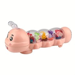 Cute Caterpillar Style Baby Crawling Toy with Lighting, Music and Automatic Stee