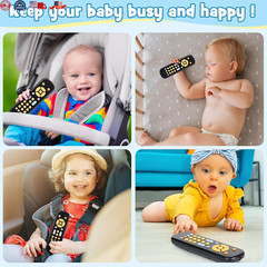 Baby TV Remote Control Toy with Sound and Light, Music Toys for Baby 6-24 Months