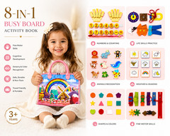 Toddler Busy Board Montessori Toys, Sensory Board Busy Book, Toys for Toddlers