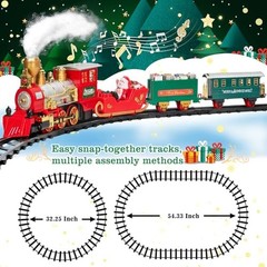 Train Set, Christmas Train Set with Steam, Light and Sounds, Train Sets for