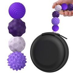Silicone Fidget Balls 4 Pack Stress Anxiety Relief Sensory Toys ADHD Calming Off