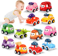 12 Pcs Pull Back Cars Set Toys for 1 2 3 Year Toddlers, Baby Car Toys for 6-12-1