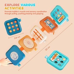 Busy Board for 1 Old, Travel Toys for Toddler 1-3 on Plane Car, Montessori B…