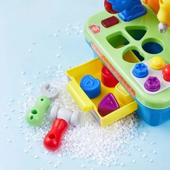 9-in-1 Kids Musical Workbench: Sensory Toy w/ Light/Sound, Tools & Shape Sorter