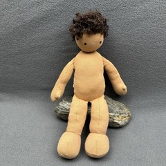 LOVEVERY Doll Avery Blue Overall Plush Baby Gender Neutral 13″ Tall *defect*