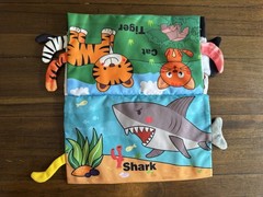 Infant Cloth Book Jungle Ocean Animals Crinkle Tails Soft Baby Sensory Toy