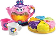 LeapFrog Musical Rainbow Tea Party Teapot Tea Set 50+ Phrases Light & Sounds NEW