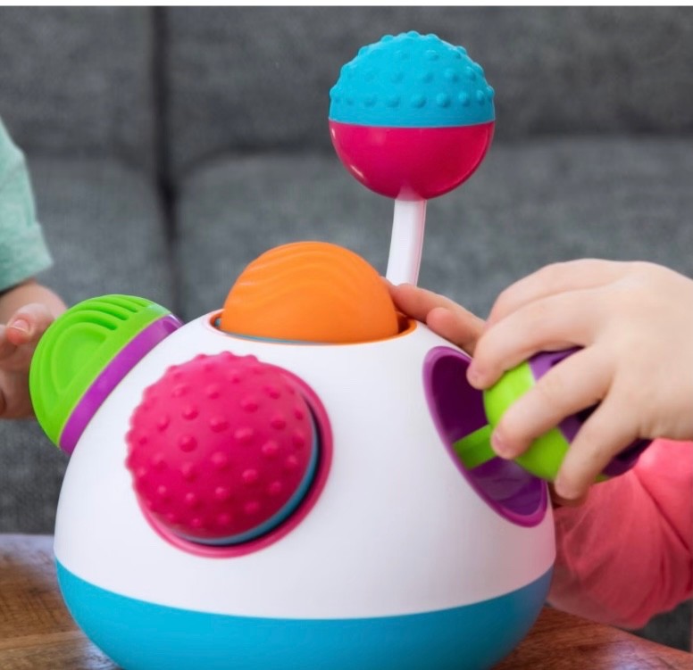 Fat Brain Toys Klickity Sensory Baby Toys, 1 Year and Up, Engaging Multi-Texture