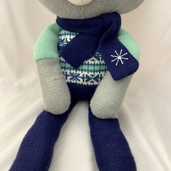 Raccoon Spark Create Imagine Lovey Plush Baby Rattle Holiday Toy 18” Fairisle