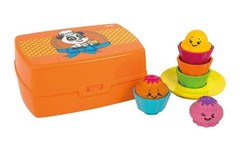 TOMY Toomies Shake and Sort Cupcake Shape Sorter Orange Case 10M +