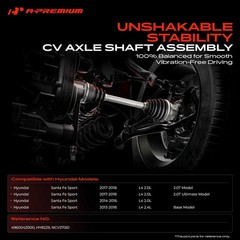 A-Premium CV Axle Shaft Assembly – Compatible with Hyundai Santa Fe Sport 201…