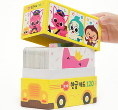 Pinkfong Flash Cards 120 Korean Language Learning Words Toddler Kid Play Toy