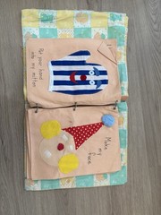 VINTAGE HANDMADE FABRIC HOW TO TEACHING BABY BOOK HOOKS ZIPPER SNAP BUTTONS 1988