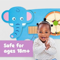 & Wow Wow Elephant Activity Wall 18M Sensory Wall Toy 3 Room Dcor 50472