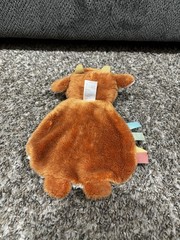 Itzy Ritzy Wyatt Highland Cow Lovey Crinkle Teether Baby Security Plush Toy