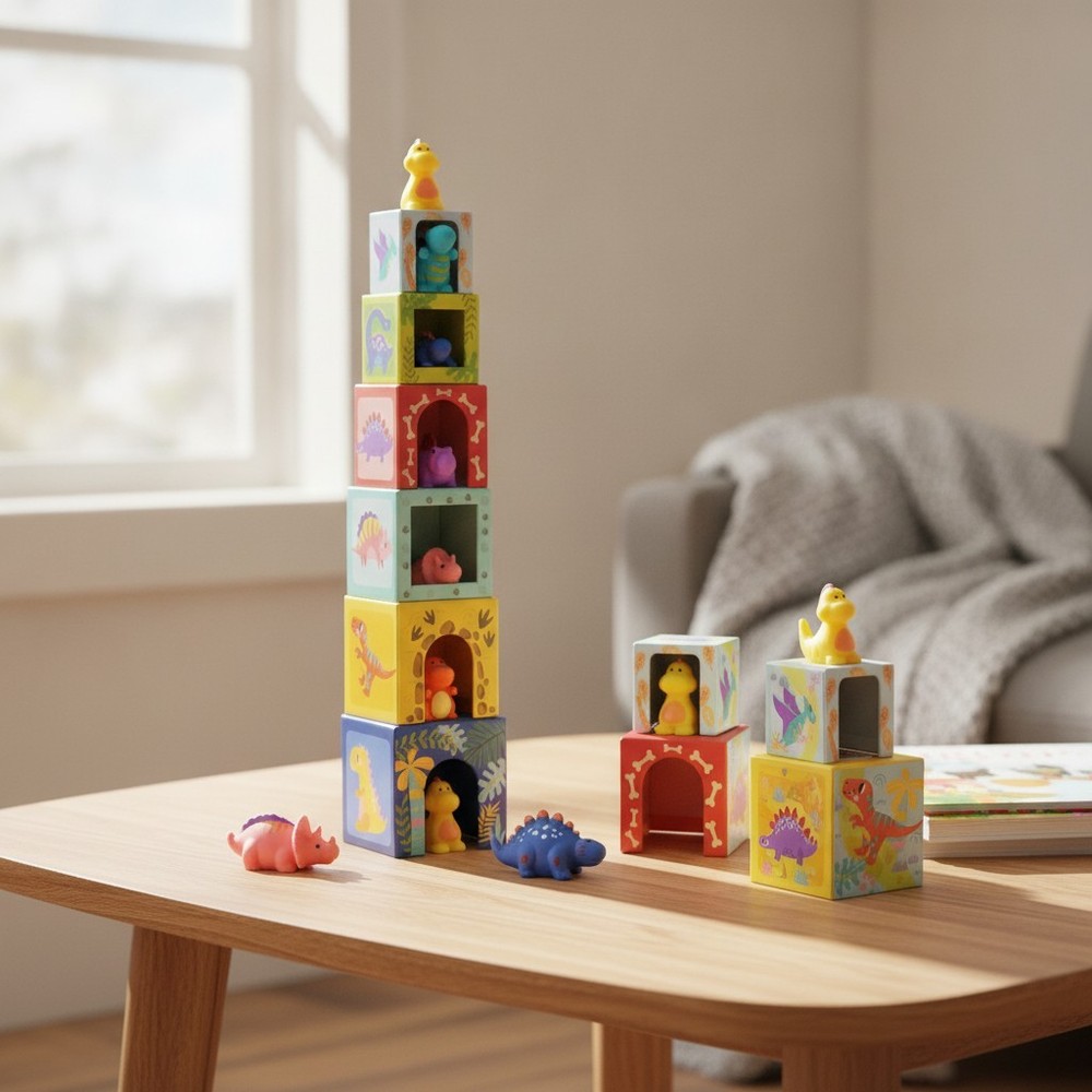 Engaging Dinosaur Stacking Blocks for Toddlers – Develops Skills and Imagination