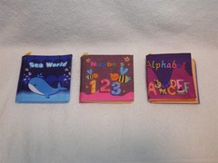 Baby’s First Books Sensory Cloth Baby Book Lot: Alphabet, Sea World, Numbers