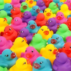 144-Pack Mini Rubber Ducks Set, Colorful Small, Multicolor