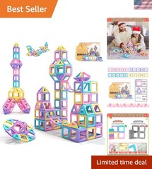 Toddler Girl Toys, Magnetic Tiles 44pcs, Birthday Gifts Ideas for Girls Age 3…