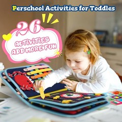 Interactive Toddler Busy Board Book – Fine Motor Skills & Cognitive Development