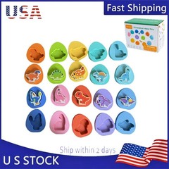 Montessori wooden toys, dinosaur shape matching (dinosaur hatching eggs)