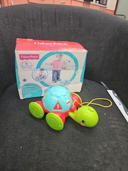 New 2015 Fisher Price Pull-Along Turtle Develops Gross Motor Skills