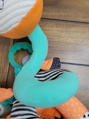 Infantino Orange Fox Plush Sensory Activity Toy Stuffed Animal 10″ EUC