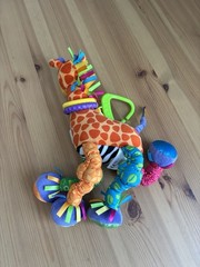 Lamaze TOMY VTG Velvet Giraffe Baby Safe Educational Activity Toy