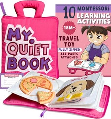 My Quiet Book – Travel Essential, Car Plane Activity Books, Montessori Busy B…