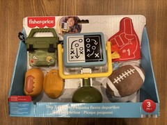 Fisher-Price Baby Toys Mini Me Moments Tiny Tailgater Set, 6 Sports Sensory Toy
