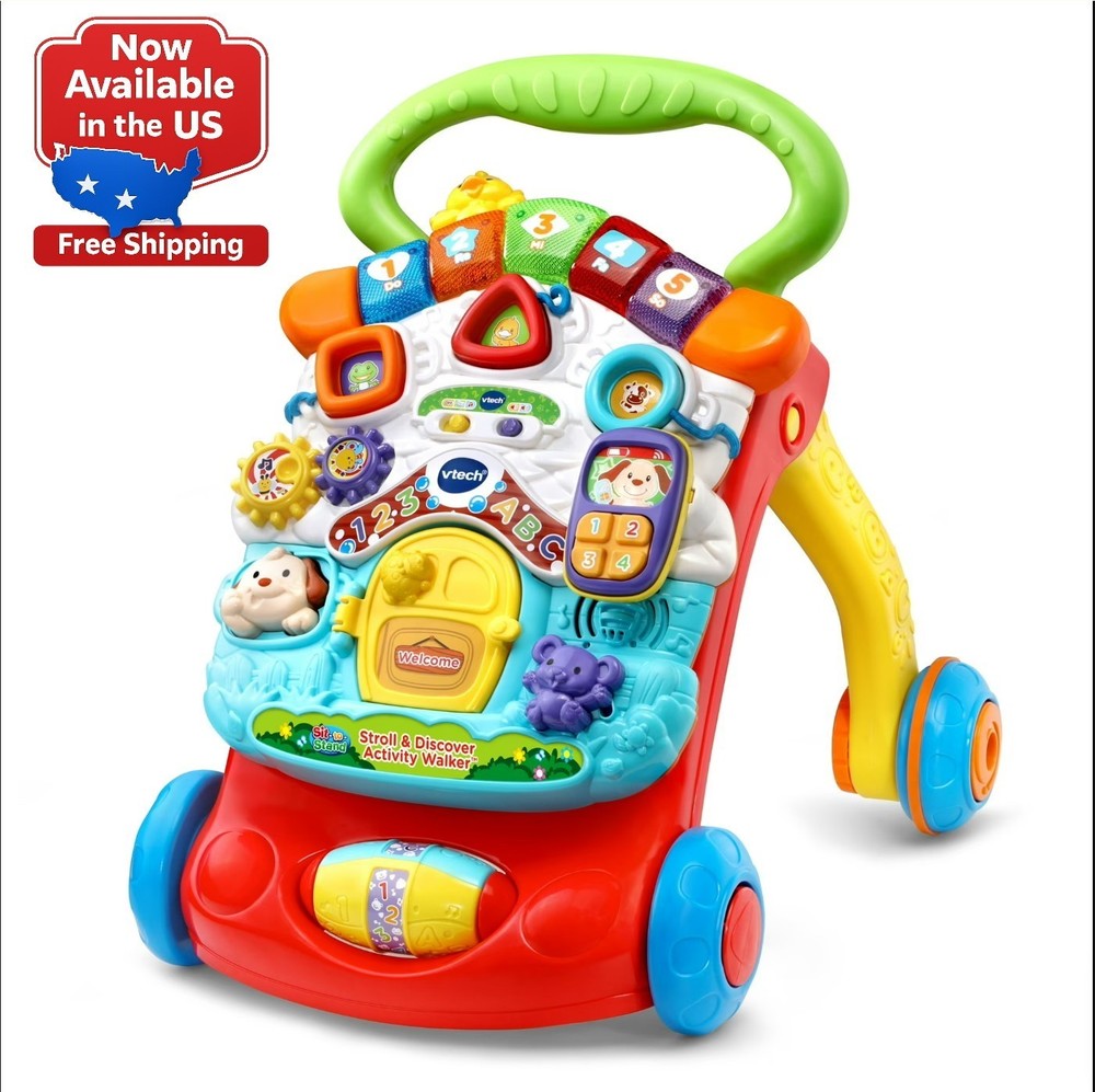 VTech Stroll & Discover Activity Walker with Accessories, Baby and Toddler Toys