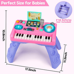 Baby DJ Table for Toddlers 1-3 with Music & Light 6-9-12-18 Months