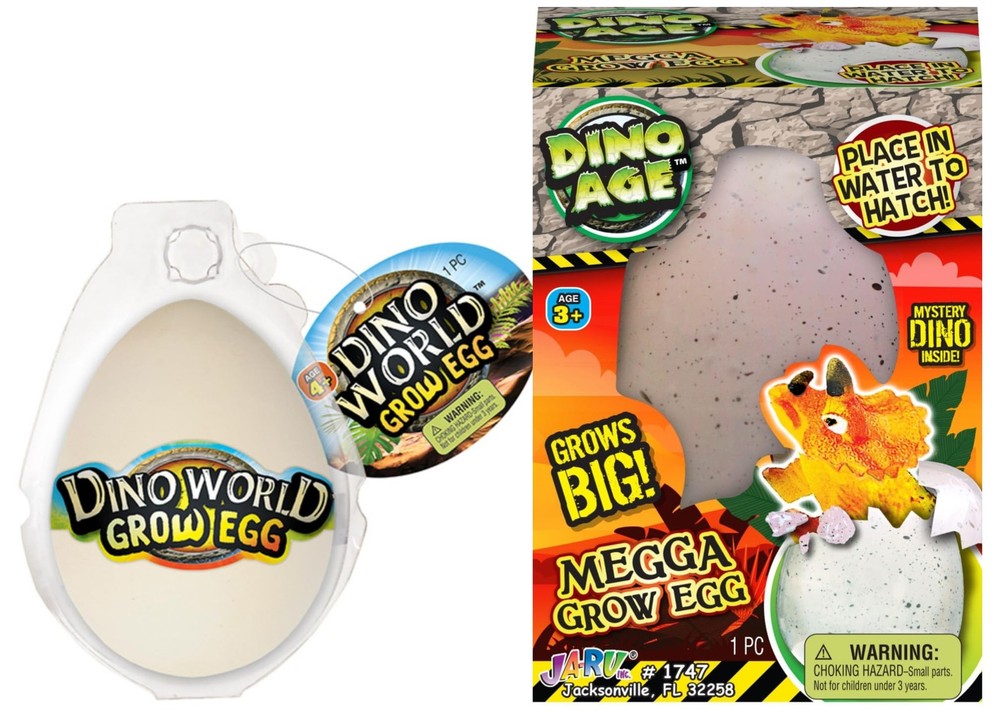 JA-RU Giant Dinosaur Egg (1 XXL & 1 Original) Magic Hatching & Large