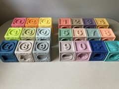 21 Soft Silicone Toy Blocks Sensory Building Numbers Shape Matching