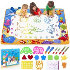Water Doodle Mat – Kids Painting Writing Color Extra Large, Ocean