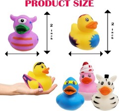 Assorted Vinyl Rubber Duckies – Perfect Party Favors and Bath Toys, 10-Pack